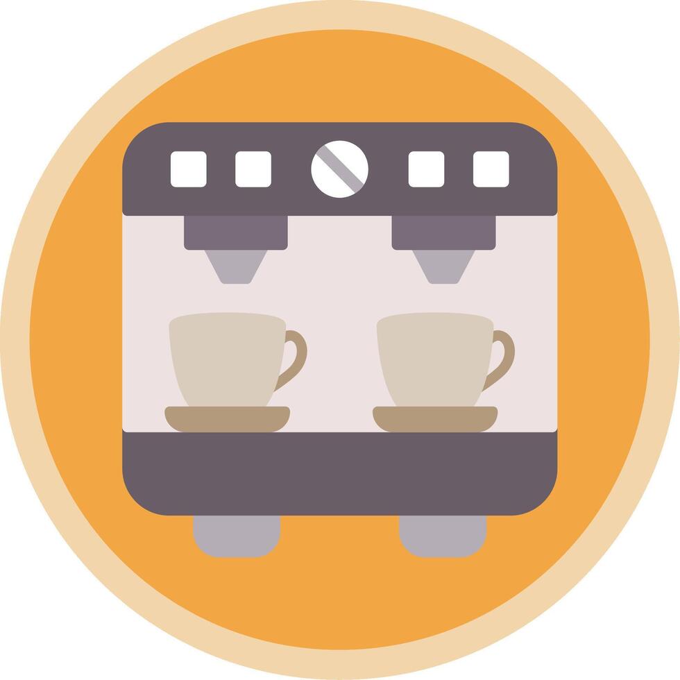 Coffee Machine Flat Multi Circle Icon vector