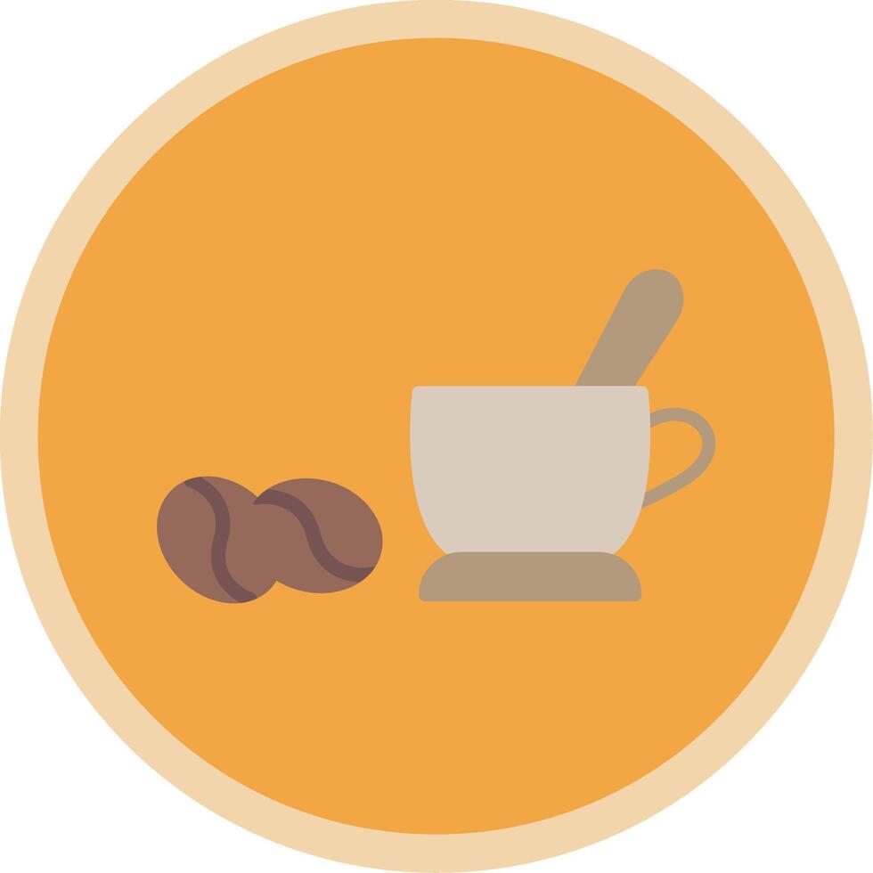 Coffee Flat Multi Circle Icon vector