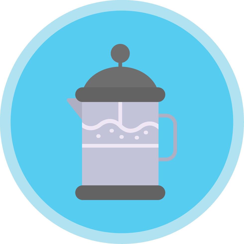 Coffee Filter Flat Multi Circle Icon vector