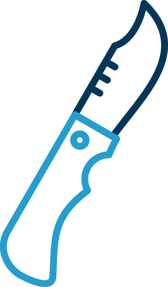 Knife Line Blue Two Color Icon vector