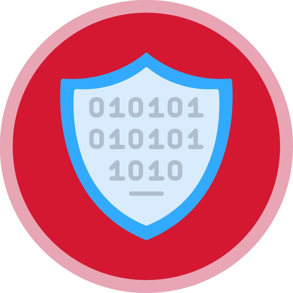 Shield Flat Multi Circle Icon vector