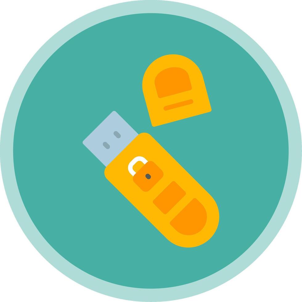 Usb Flat Multi Circle Icon vector