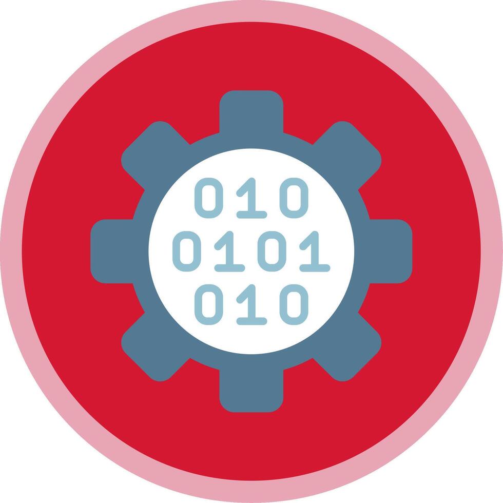 Gear Flat Multi Circle Icon vector