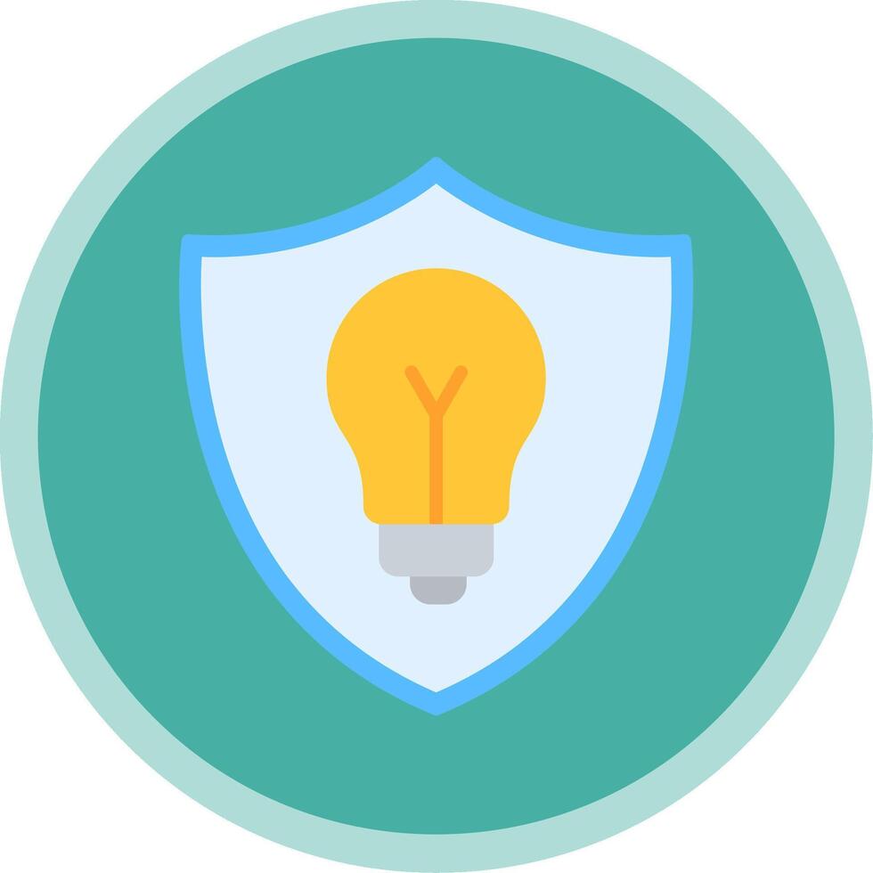 Shield Flat Multi Circle Icon vector