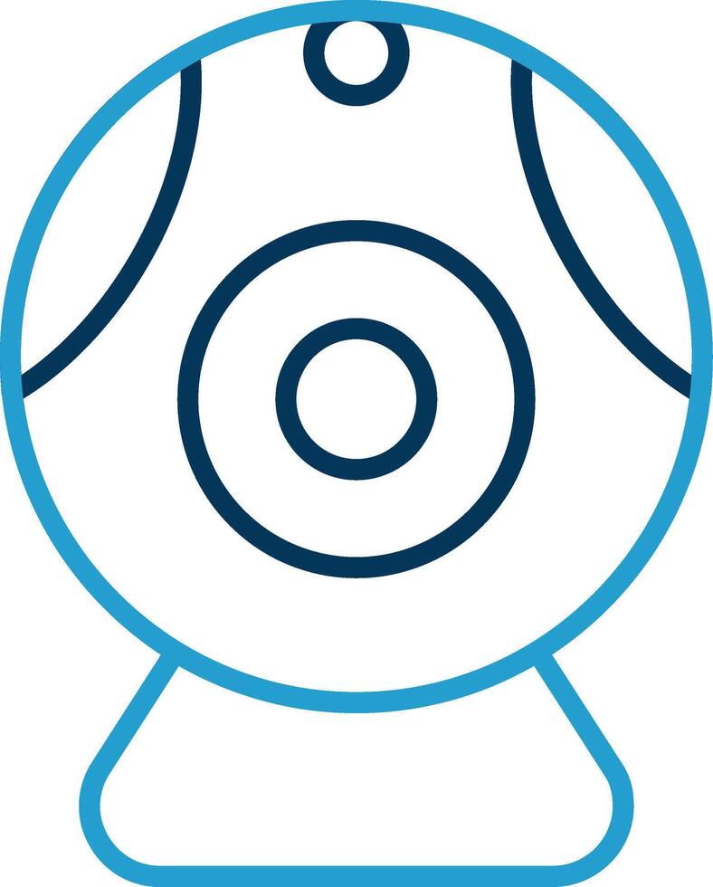 Web camera Line Blue Two Color Icon vector