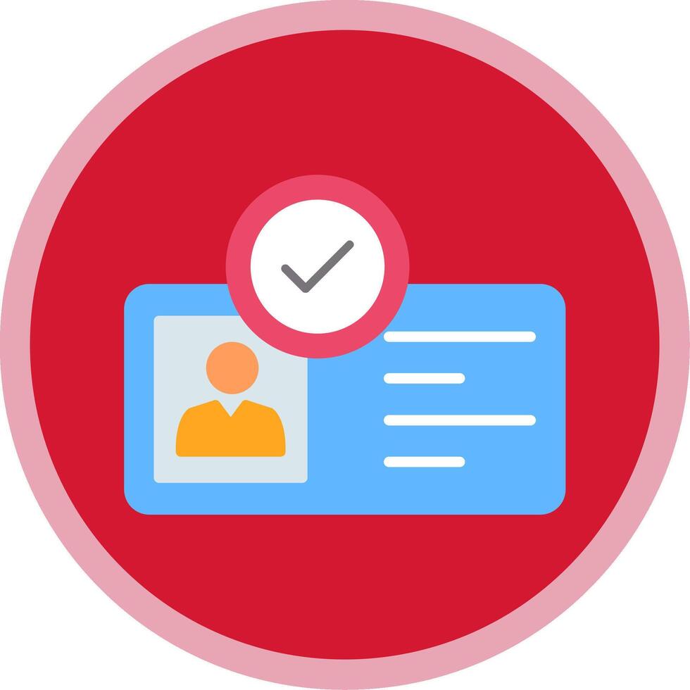 Identity Flat Multi Circle Icon vector