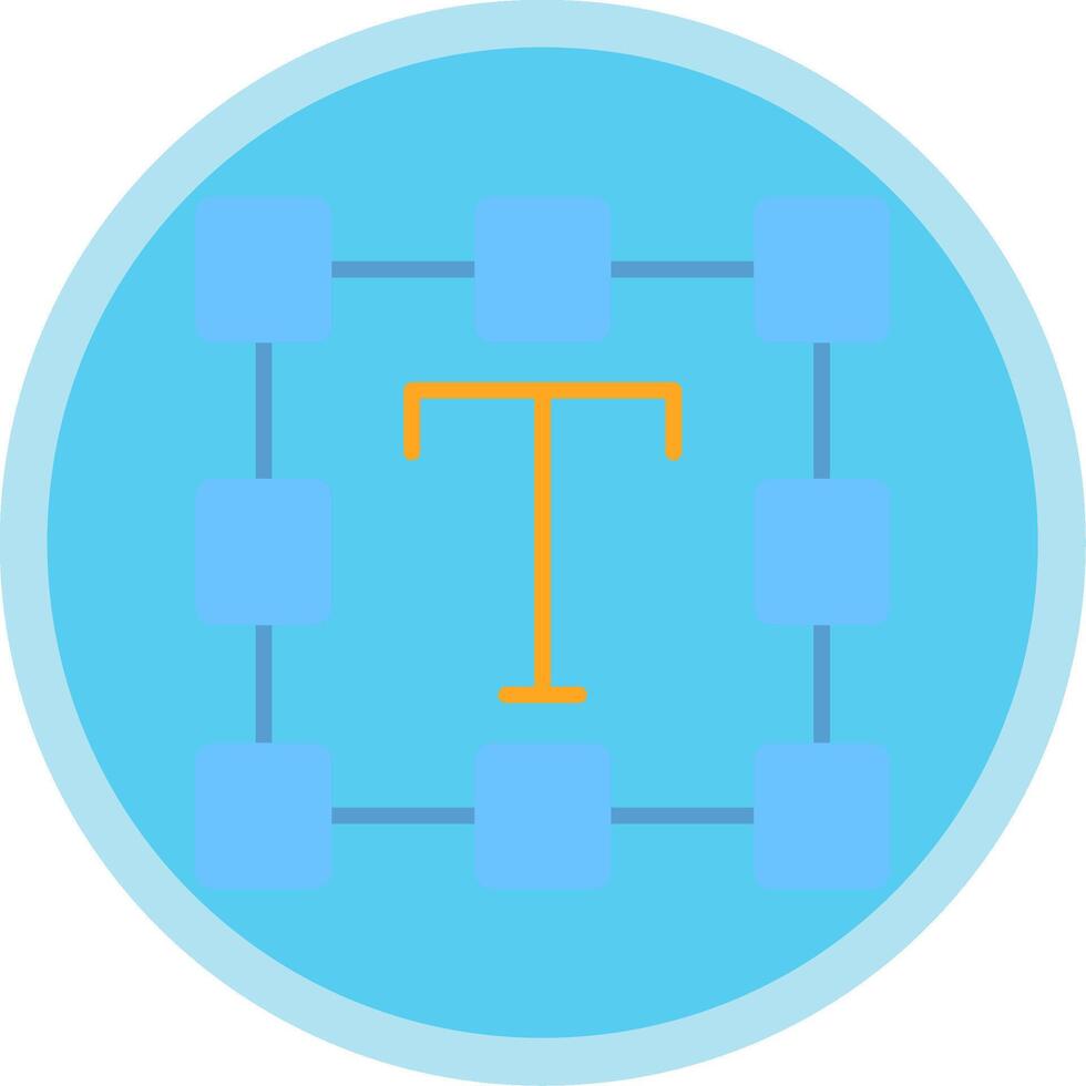 Typographic Flat Multi Circle Icon vector