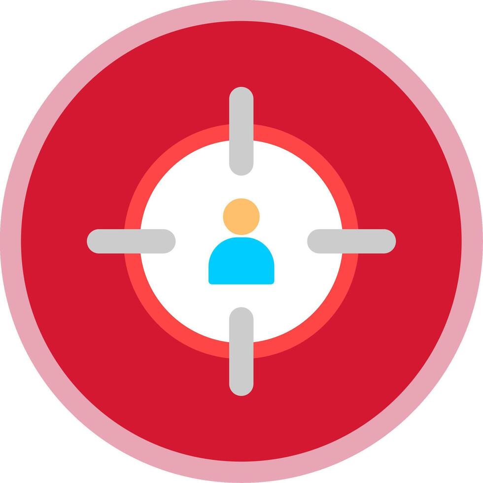 Headshot Flat Multi Circle Icon vector