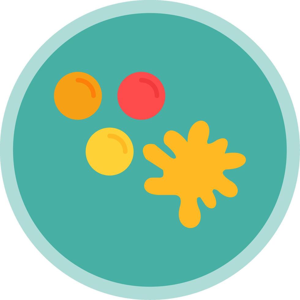 Paintballs Flat Multi Circle Icon vector