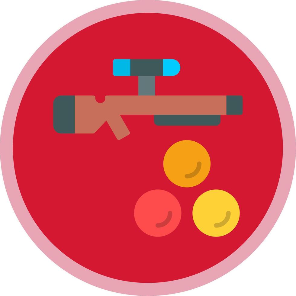 Paintball Flat Multi Circle Icon vector