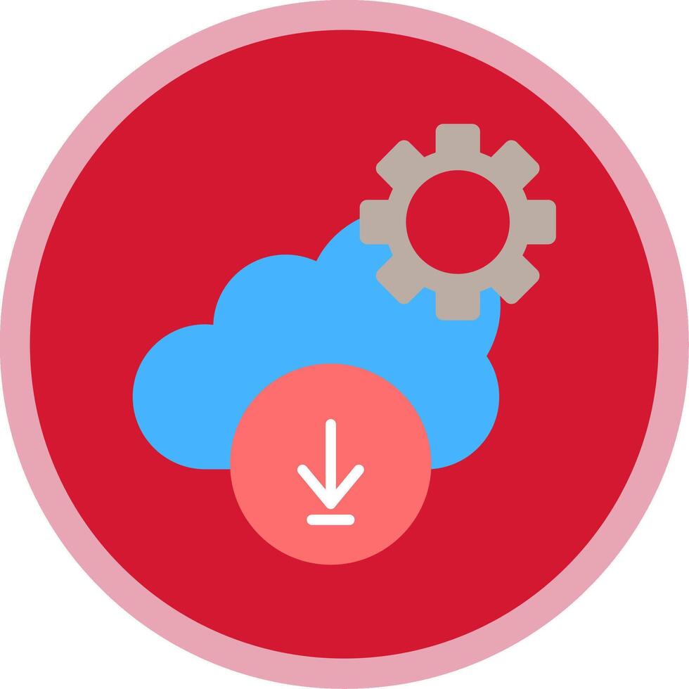 Downwards Flat Multi Circle Icon vector