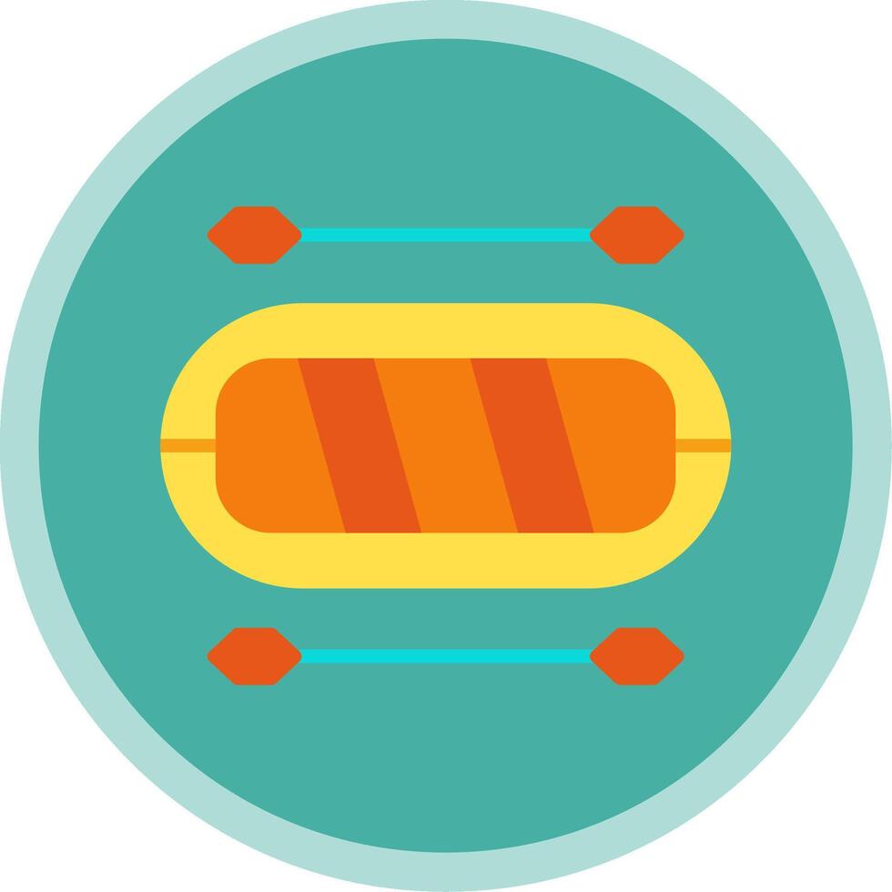 Raft Flat Multi Circle Icon vector