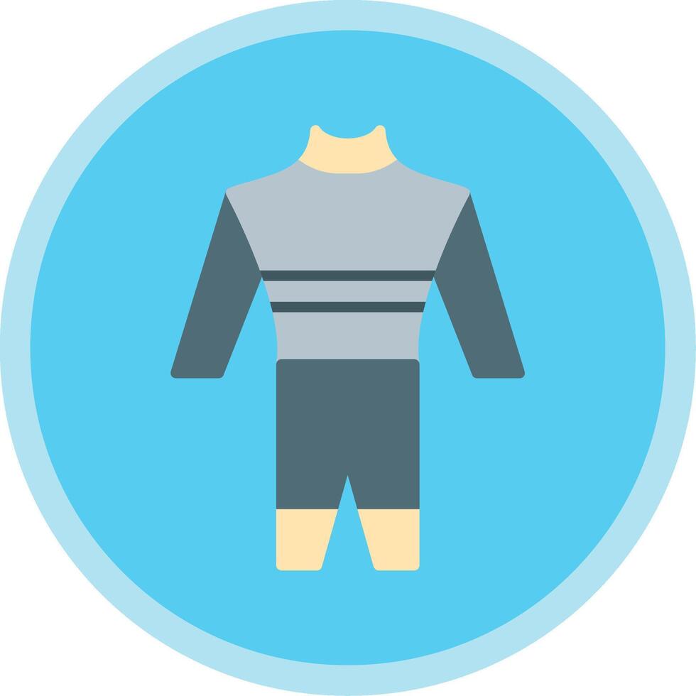 Wetsuit Flat Multi Circle Icon vector