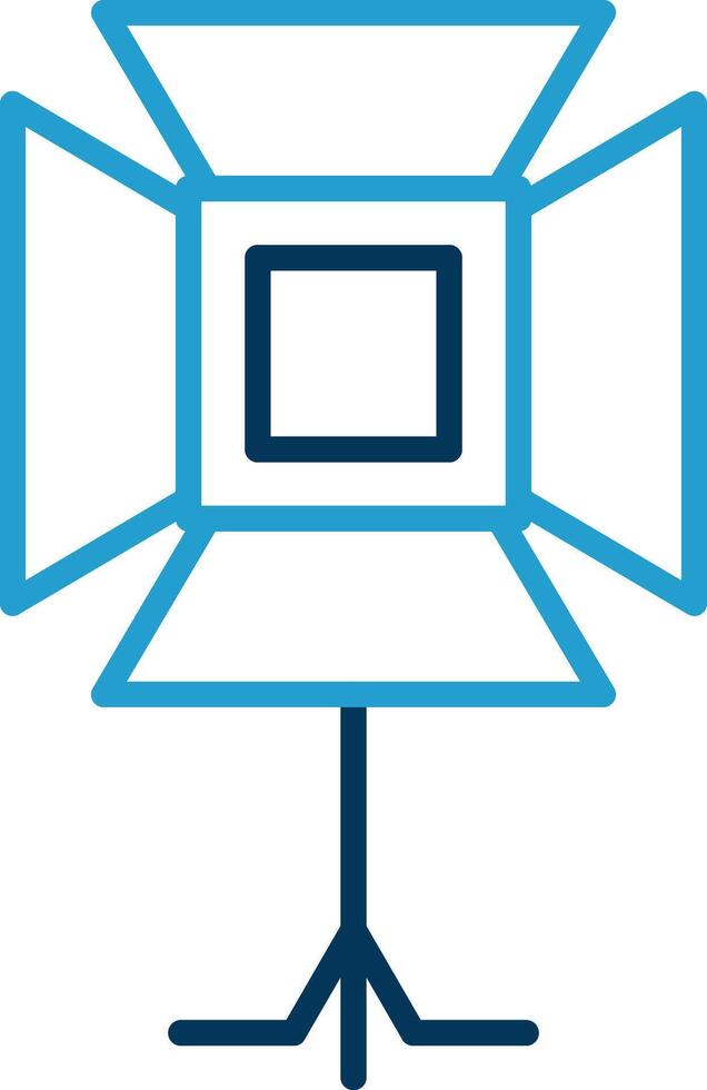Spotlight Line Blue Two Color Icon vector