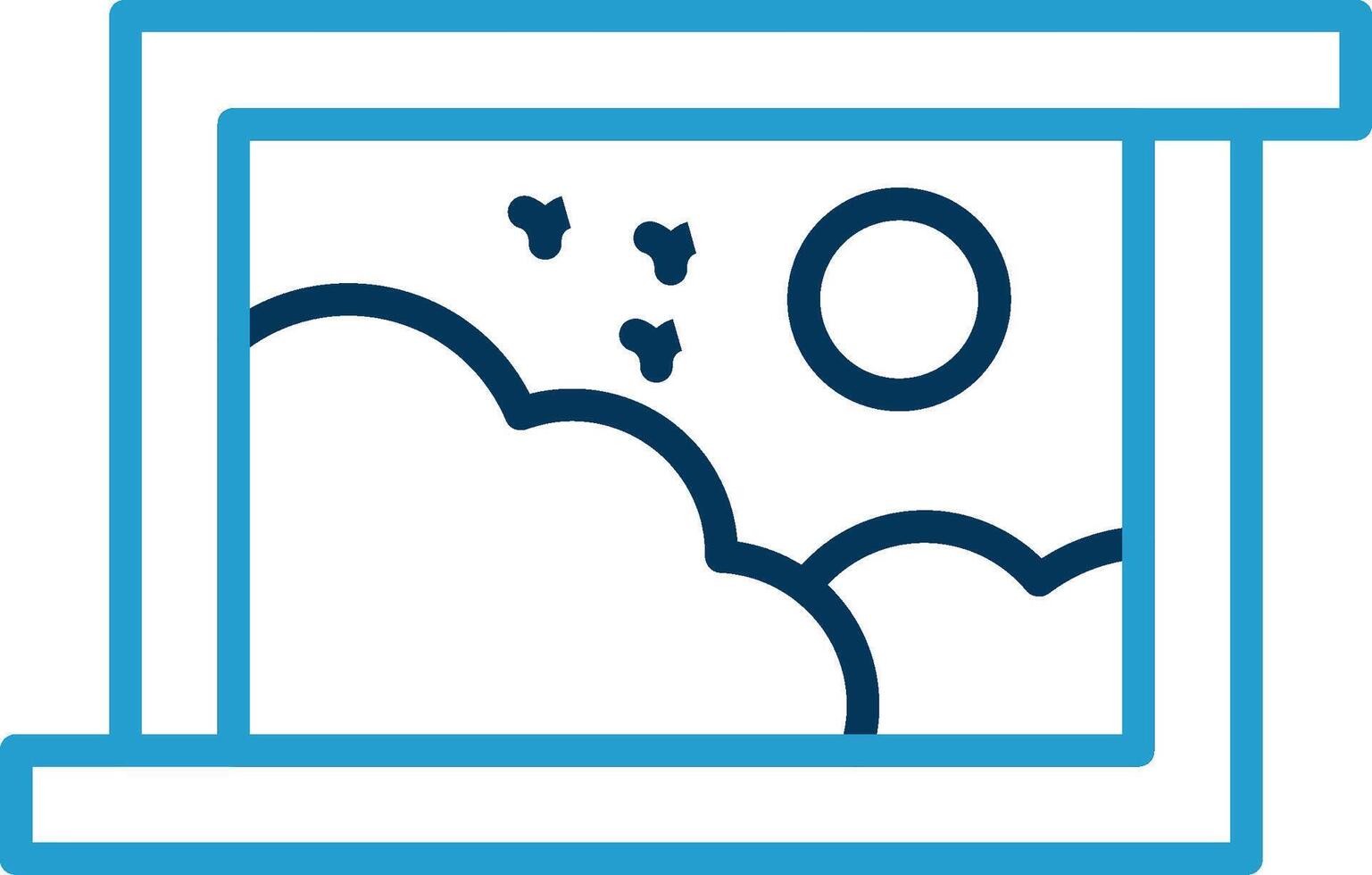 Image Line Blue Two Color Icon vector