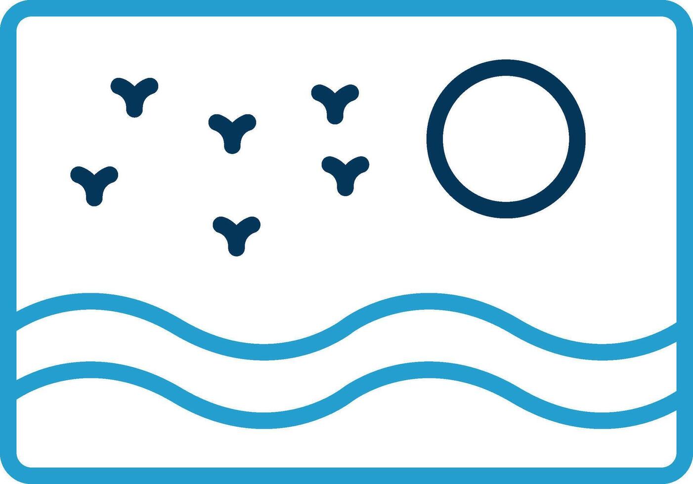 Picture Line Blue Two Color Icon vector