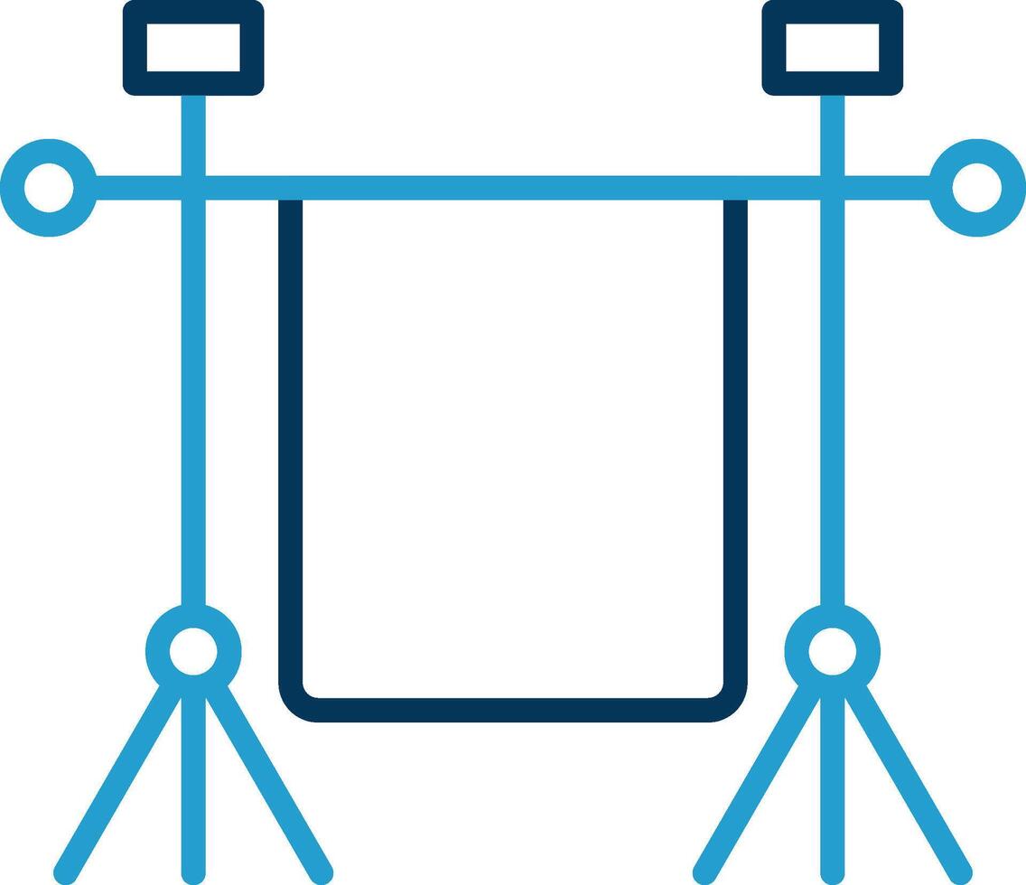 Chroma Line Blue Two Color Icon vector