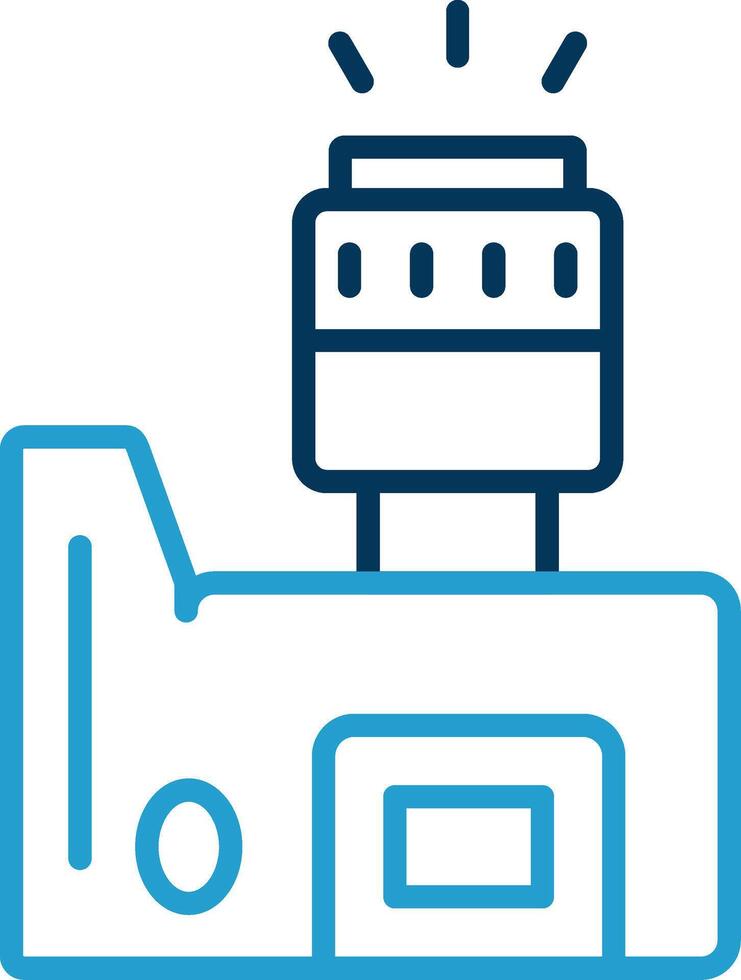 Photography Line Blue Two Color Icon vector