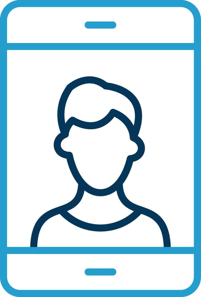 Photo Line Blue Two Color Icon vector