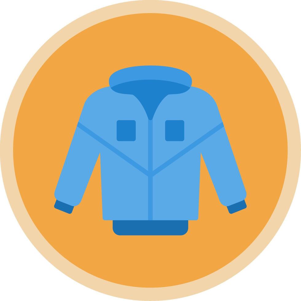 Jacket Flat Multi Circle Icon vector