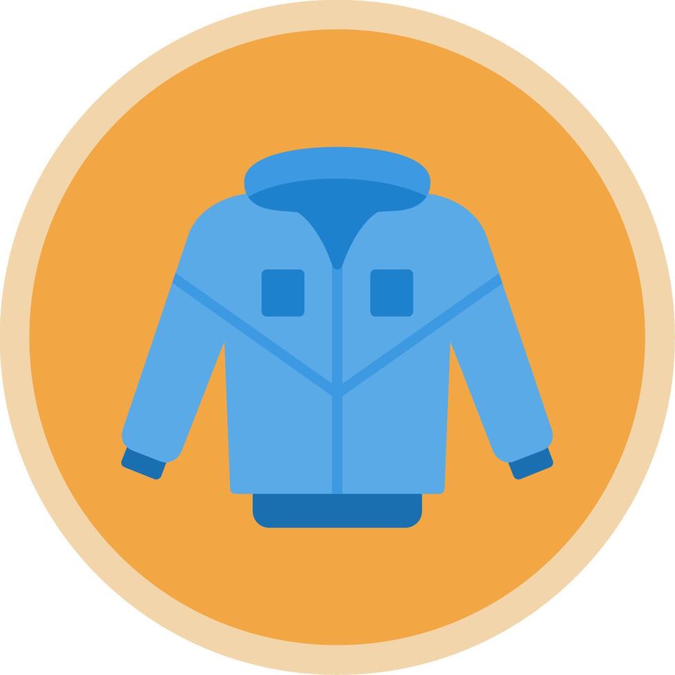 chaqueta plano multi circulo icono vector