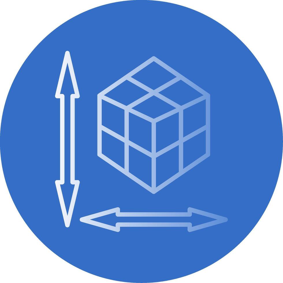 Rubik Flat Bubble Icon vector
