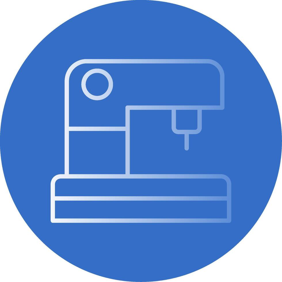 Sewing Machine Flat Bubble Icon vector
