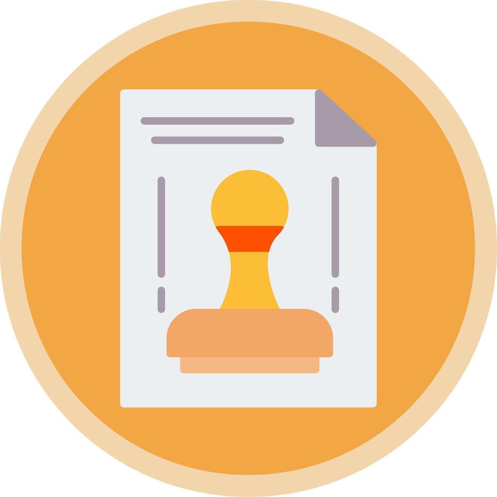 Stamp Tool Flat Multi Circle Icon vector