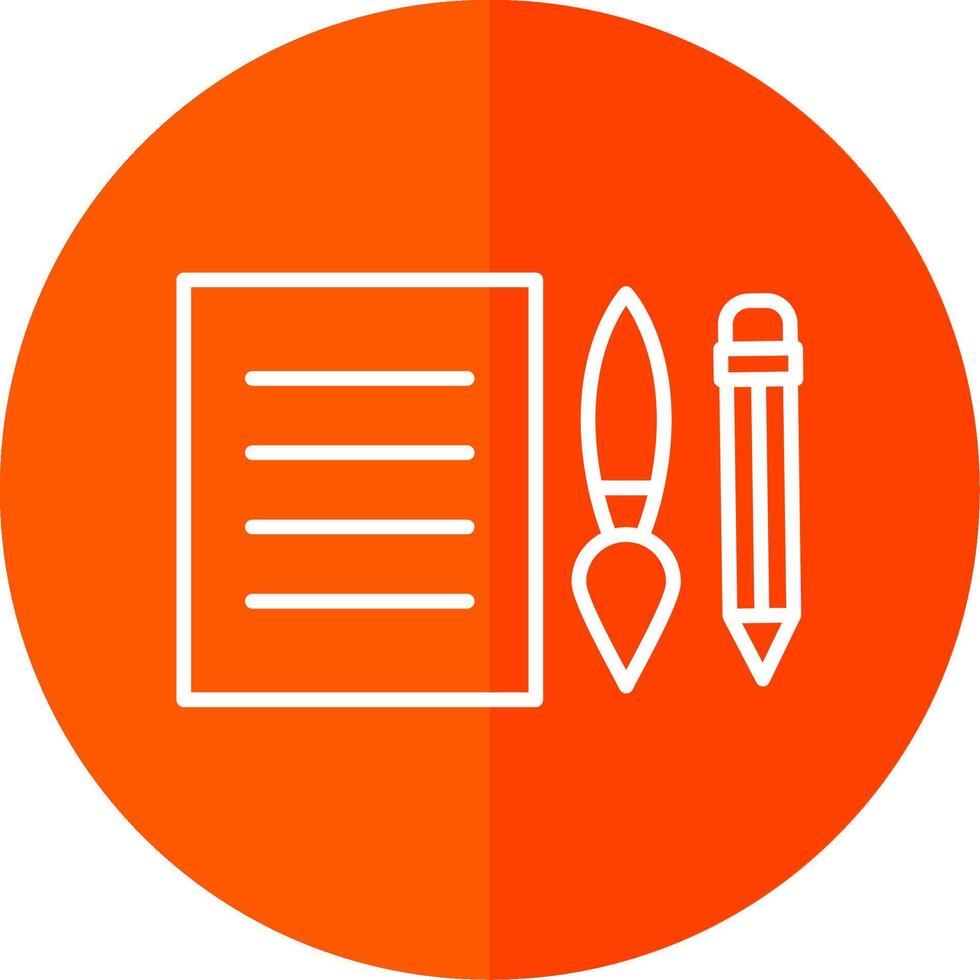 Edit Tools Line Yellow White Icon vector