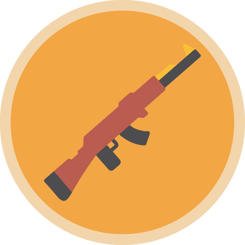 Gun Flat Multi Circle Icon vector