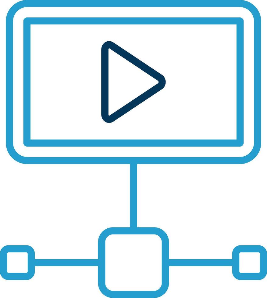 Line Blue Two Color Icon vector