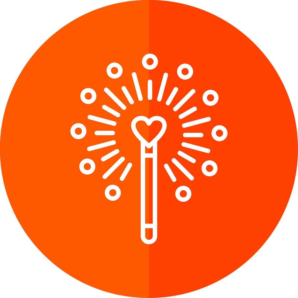 Magic Wand Line Yellow White Icon vector