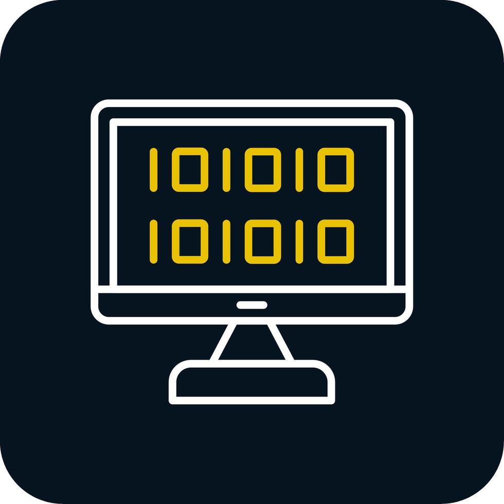 Algorithm Line Yellow White Icon vector