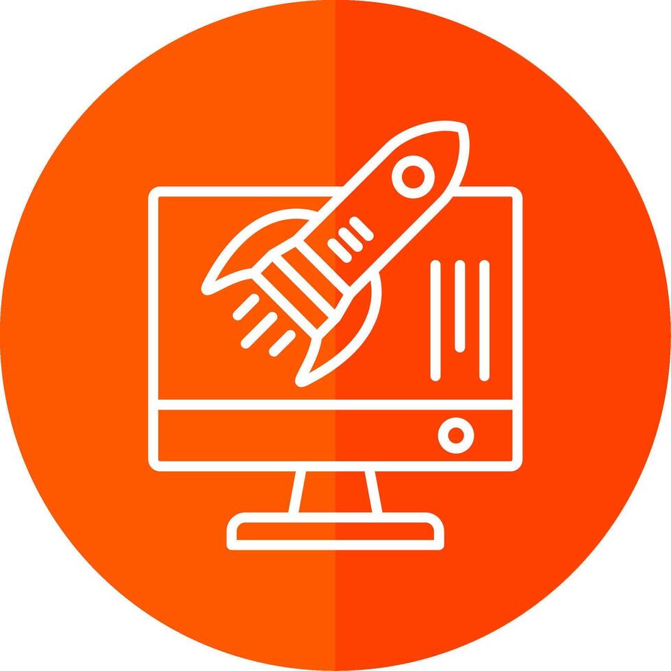 Startup Line Yellow White Icon vector