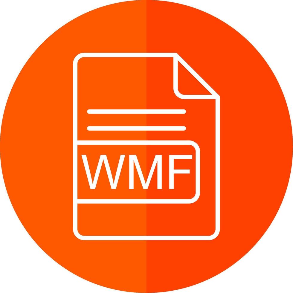 WMF File Format Line Yellow White Icon vector