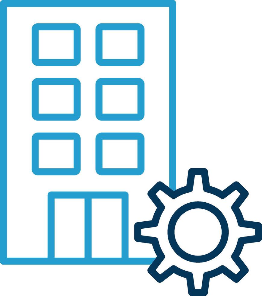 Firm Line Blue Two Color Icon vector