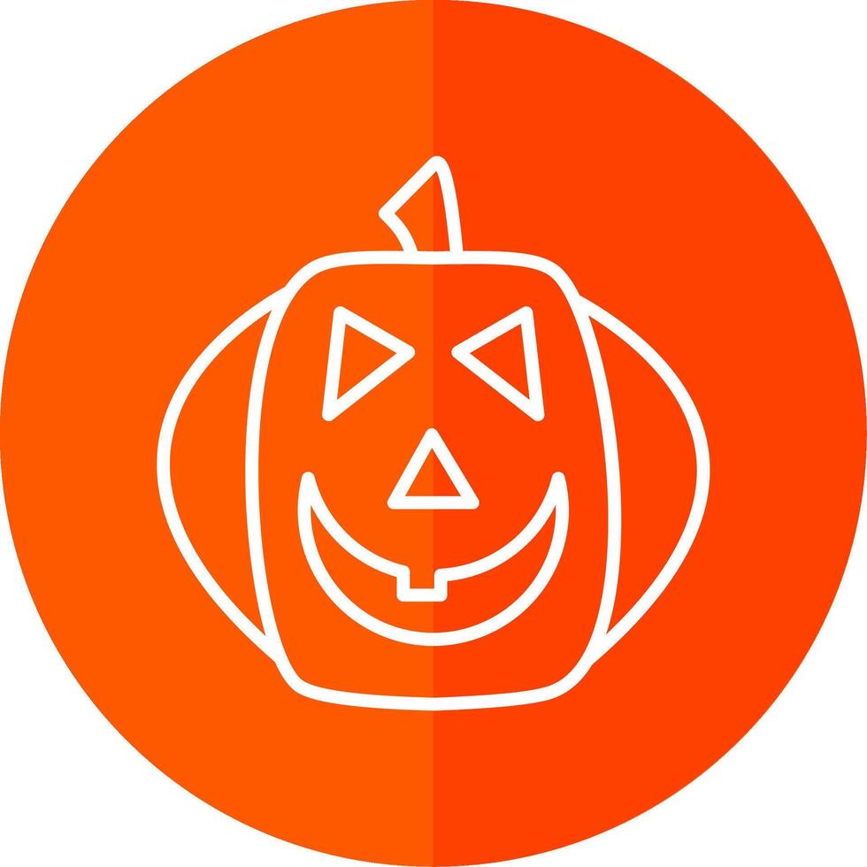 Halloween Pumpkin Line Yellow White Icon vector