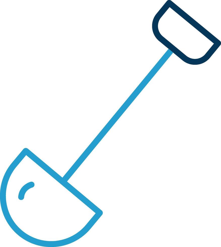 Shovel Line Blue Two Color Icon vector