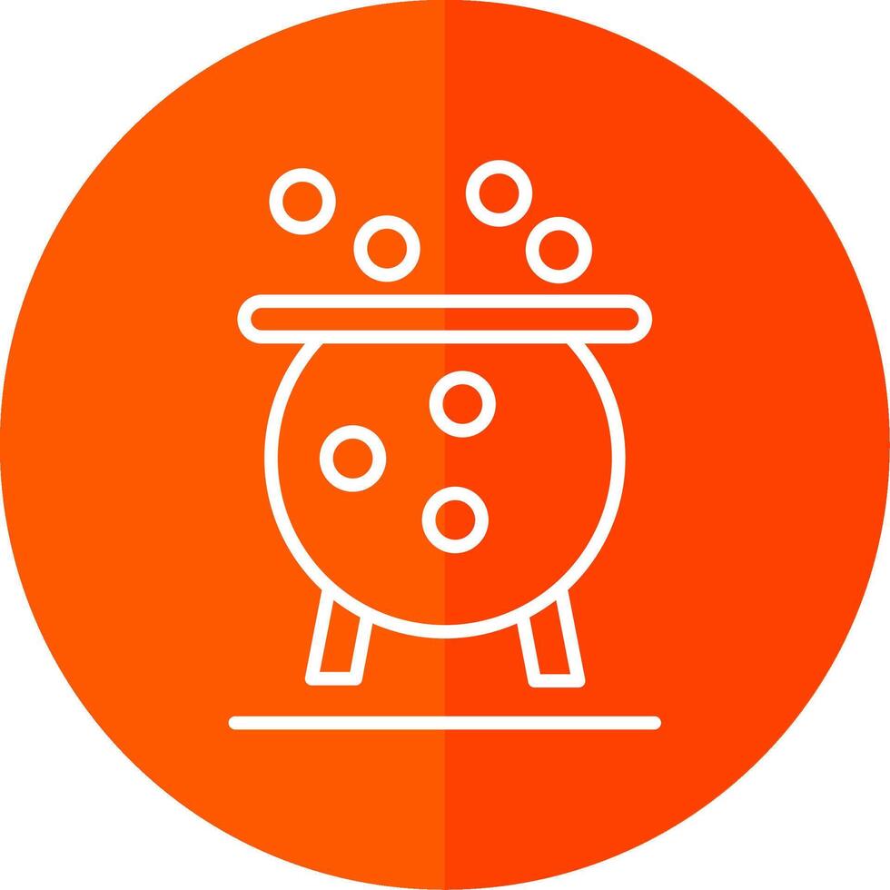 Cauldron Line Yellow White Icon vector