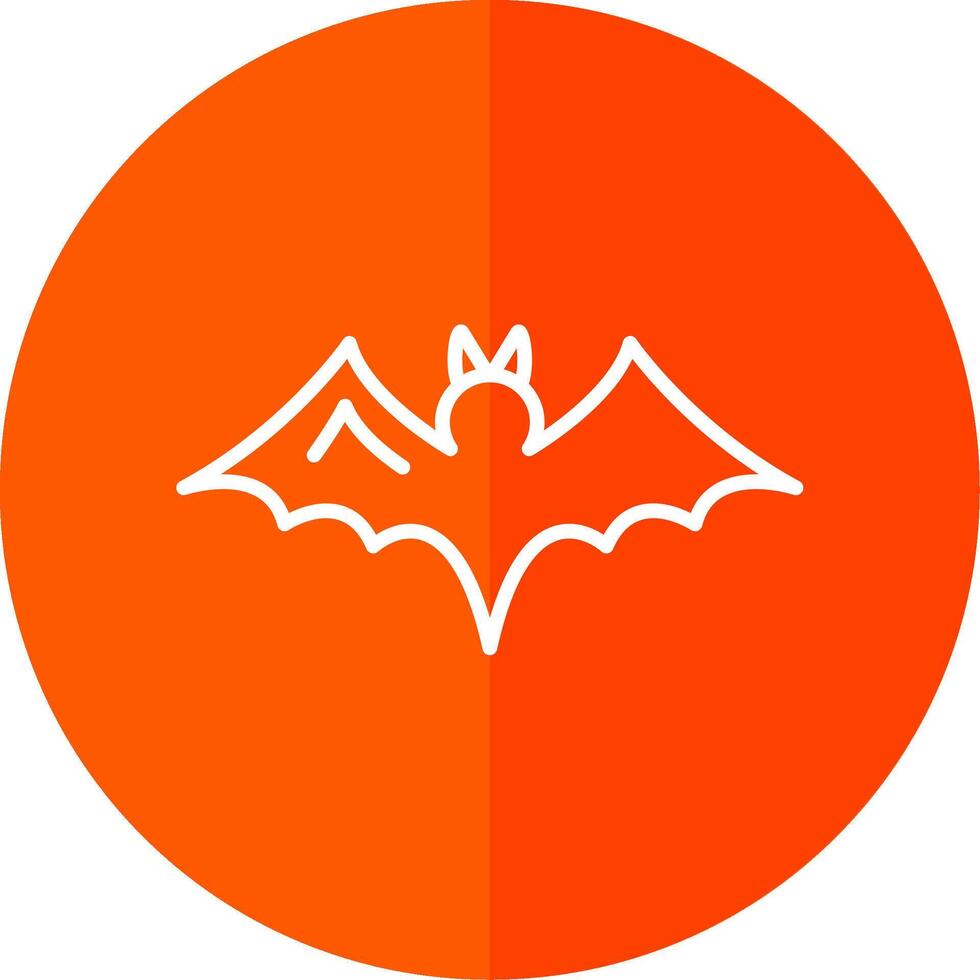 Bat Line Yellow White Icon vector