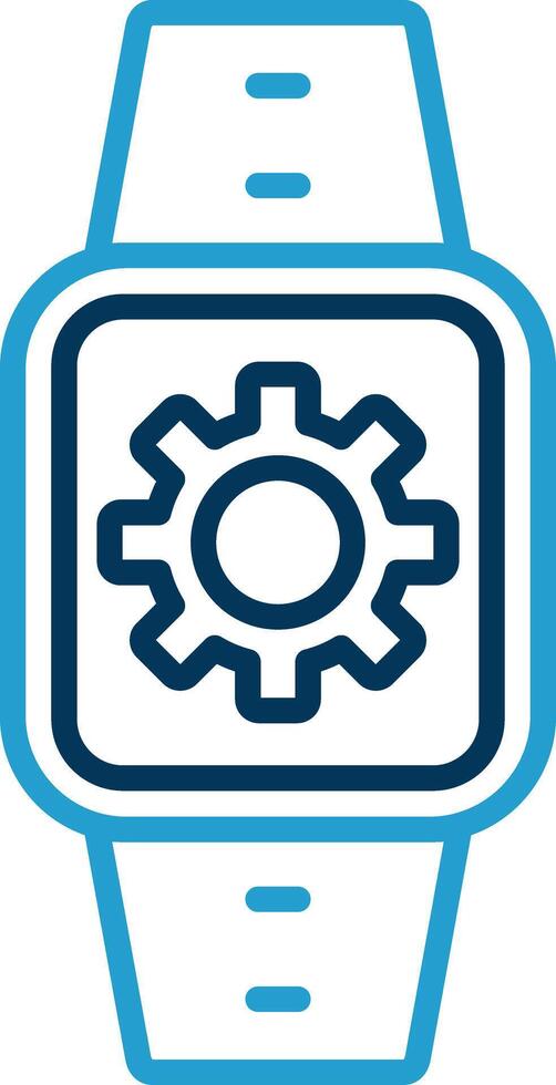 Settings Line Blue Two Color Icon vector