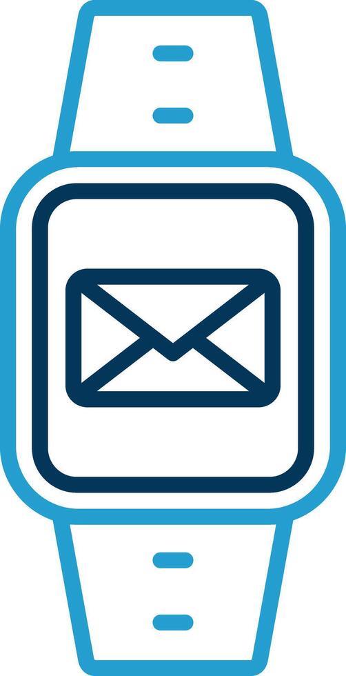 Message Line Blue Two Color Icon vector