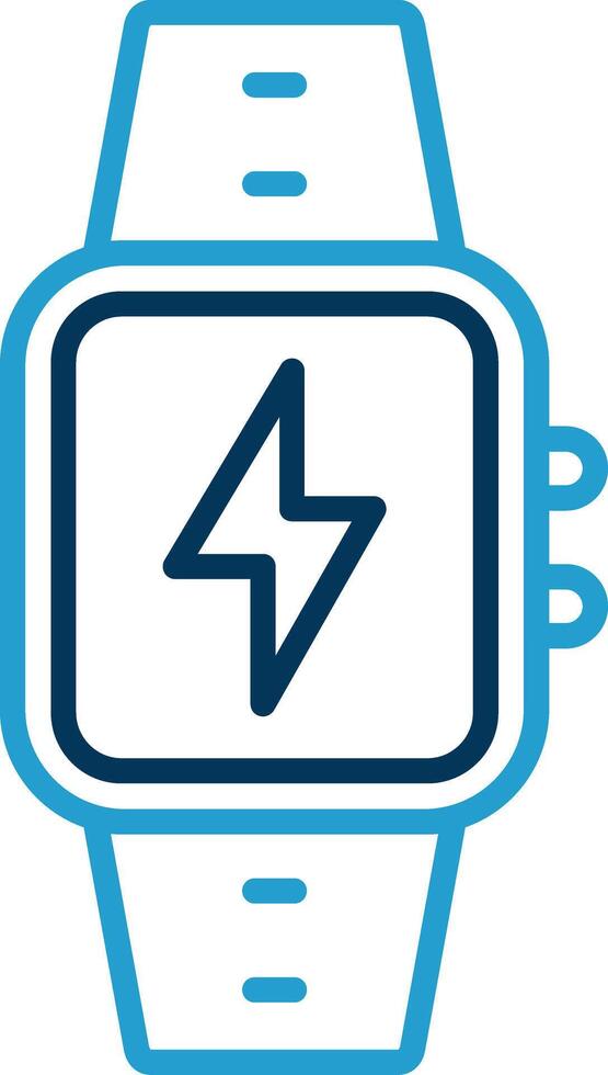 Charge Line Blue Two Color Icon vector