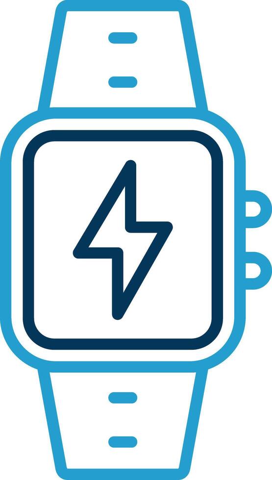 Charge Line Blue Two Color Icon vector