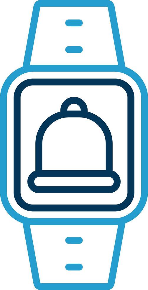 Notification Line Blue Two Color Icon vector