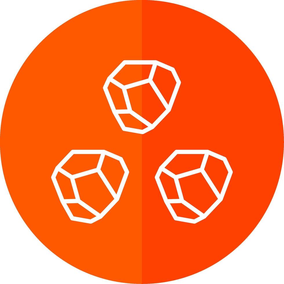 Boulder Line Yellow White Icon vector