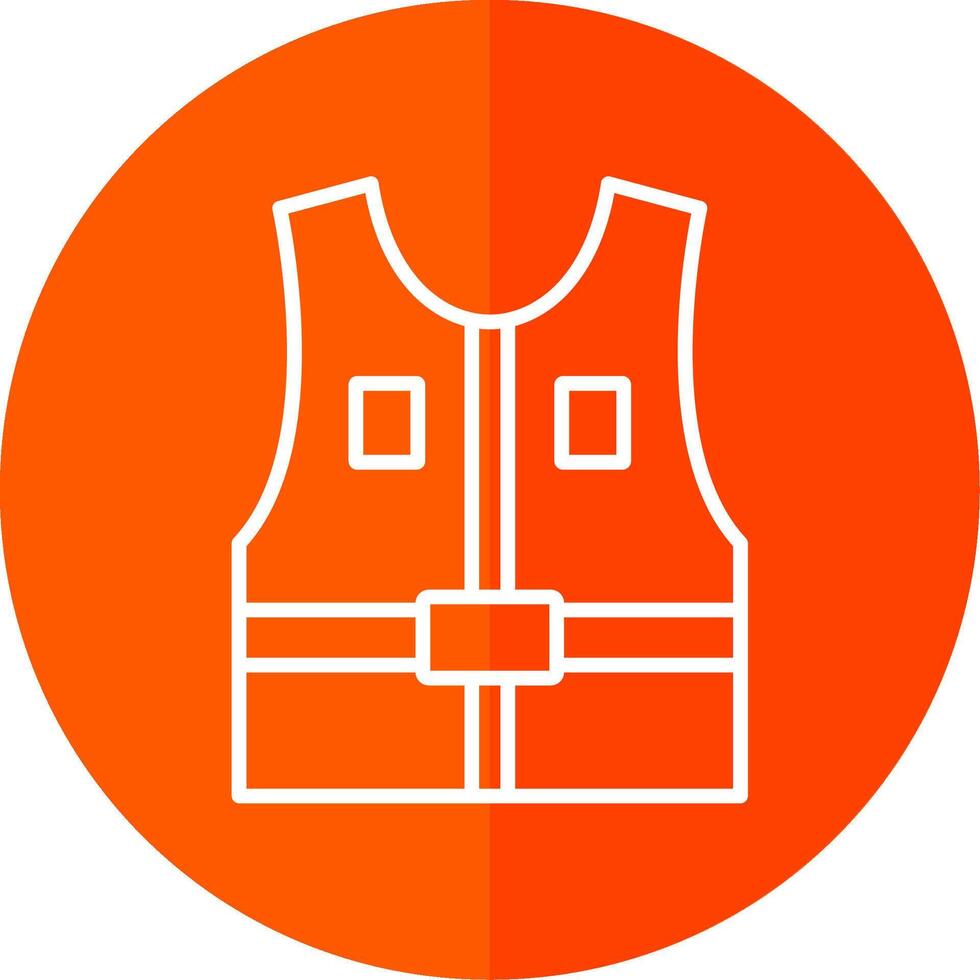 Jacket Line Yellow White Icon vector