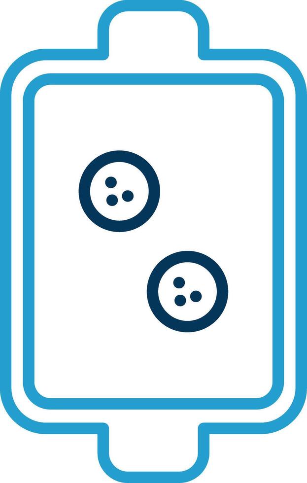 Dish Line Blue Two Color Icon vector