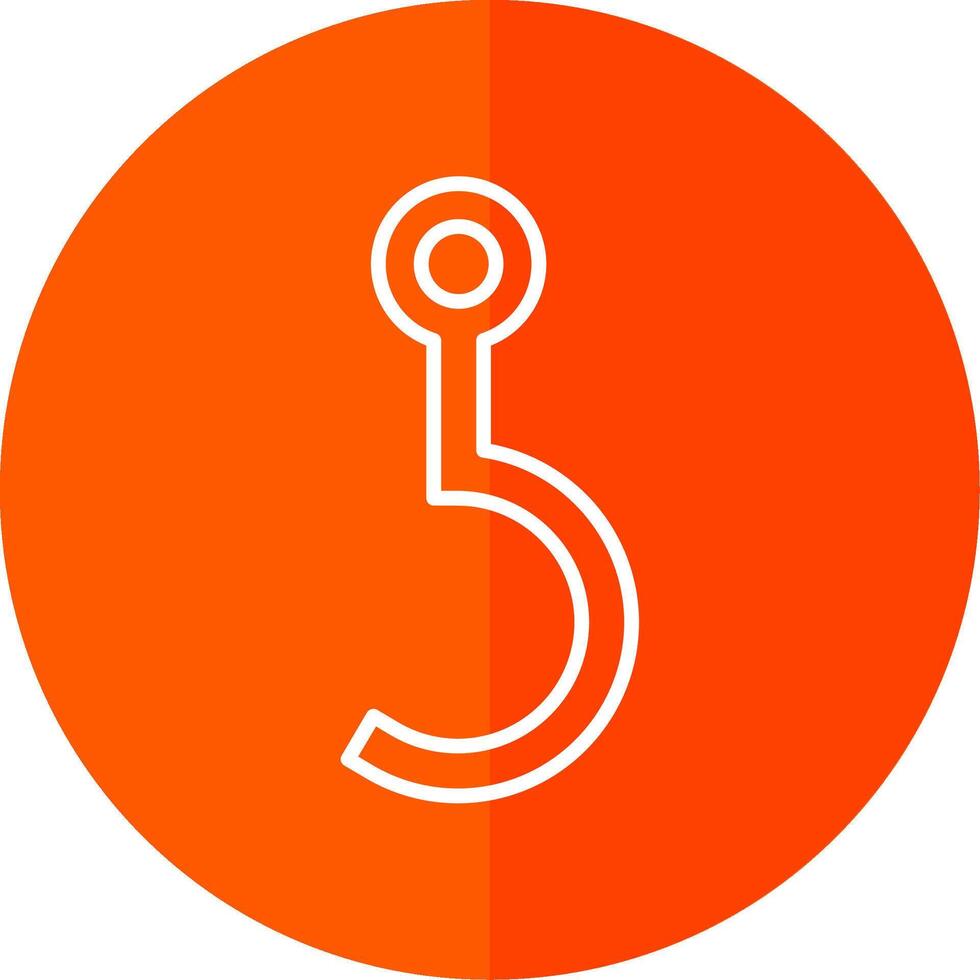 Hook Line Yellow White Icon vector