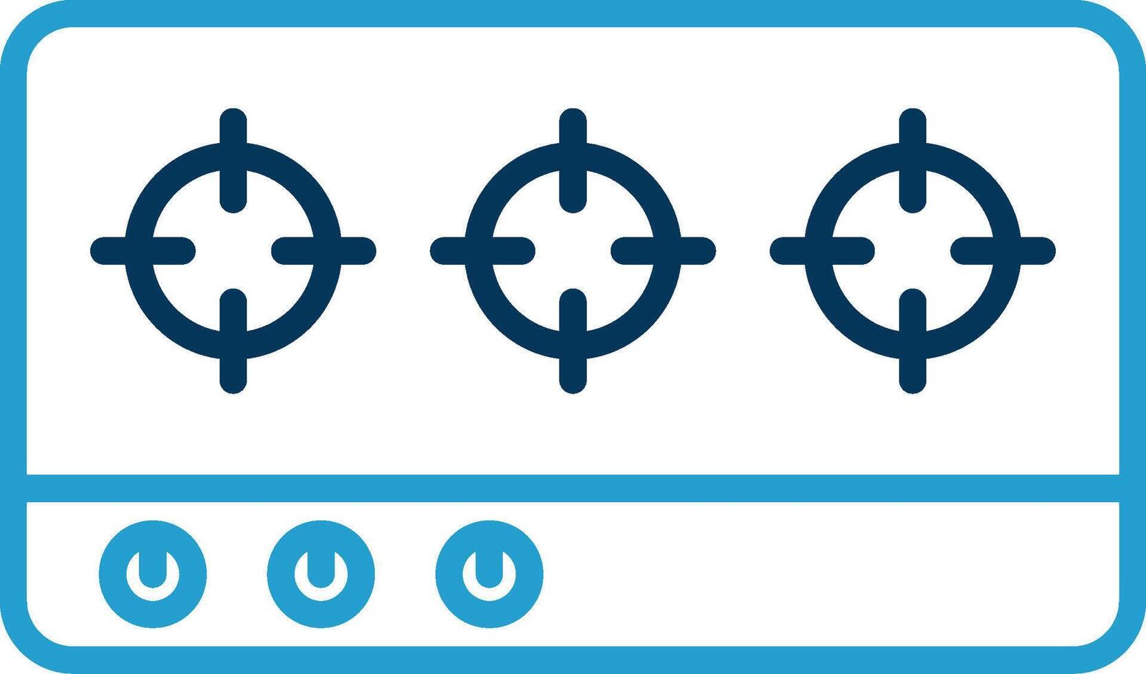 Hob Line Blue Two Color Icon vector